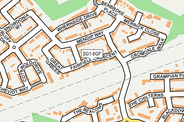 SG1 6GF map - OS OpenMap – Local (Ordnance Survey)