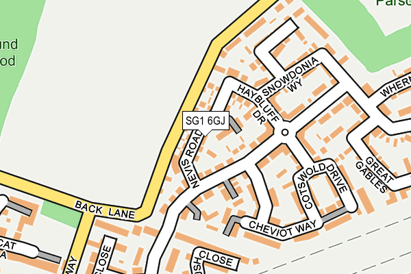 SG1 6GJ map - OS OpenMap – Local (Ordnance Survey)