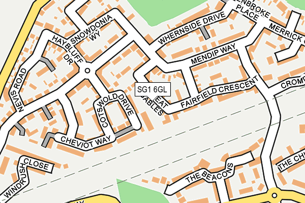 SG1 6GL map - OS OpenMap – Local (Ordnance Survey)