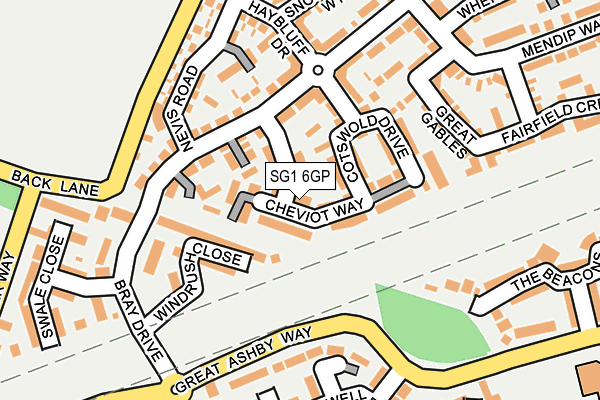 SG1 6GP map - OS OpenMap – Local (Ordnance Survey)