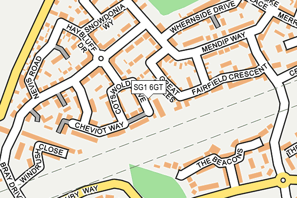 SG1 6GT map - OS OpenMap – Local (Ordnance Survey)