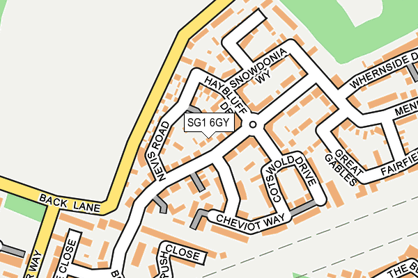 SG1 6GY map - OS OpenMap – Local (Ordnance Survey)