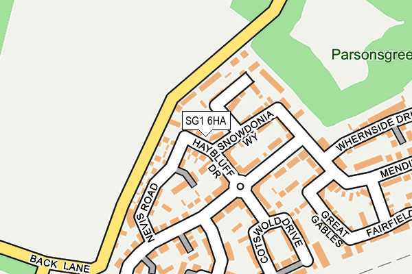 SG1 6HA map - OS OpenMap – Local (Ordnance Survey)