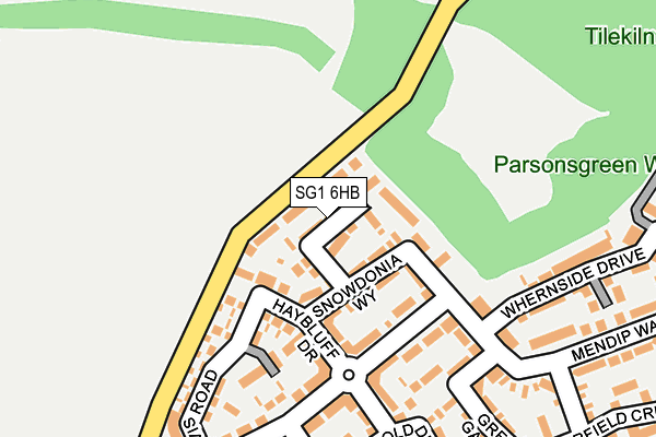 SG1 6HB map - OS OpenMap – Local (Ordnance Survey)