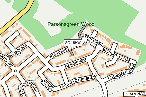 SG1 6HW map - OS OpenMap – Local (Ordnance Survey)