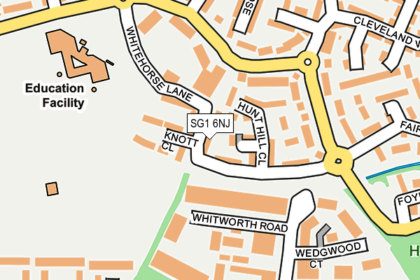 SG1 6NJ map - OS OpenMap – Local (Ordnance Survey)