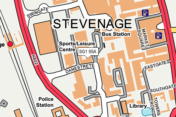 SG1 9SA map - OS OpenMap – Local (Ordnance Survey)