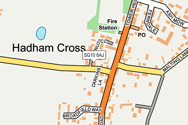 SG10 6AJ map - OS OpenMap – Local (Ordnance Survey)