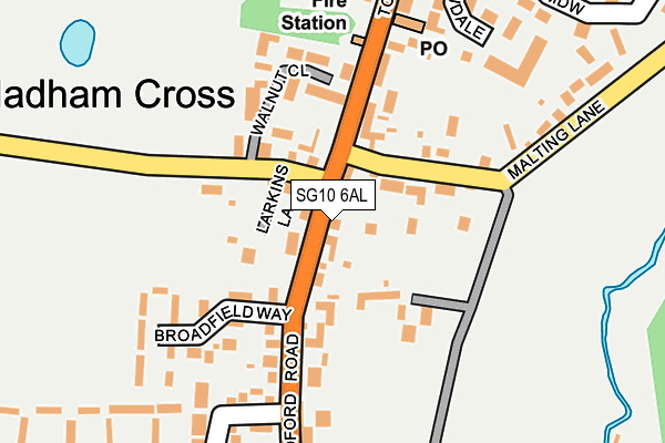 SG10 6AL map - OS OpenMap – Local (Ordnance Survey)