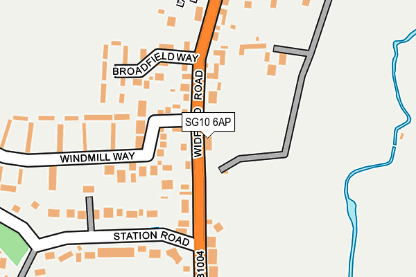 SG10 6AP map - OS OpenMap – Local (Ordnance Survey)