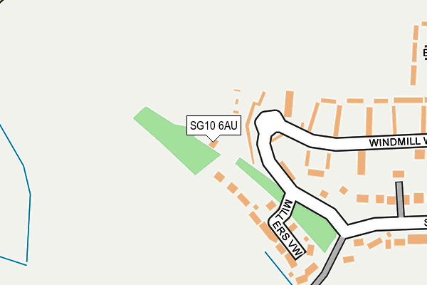 SG10 6AU map - OS OpenMap – Local (Ordnance Survey)