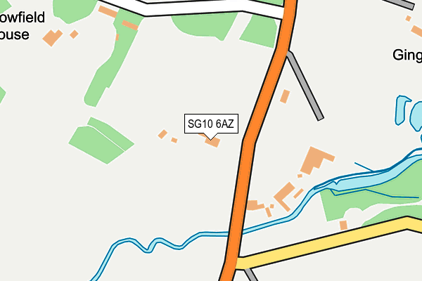 SG10 6AZ map - OS OpenMap – Local (Ordnance Survey)