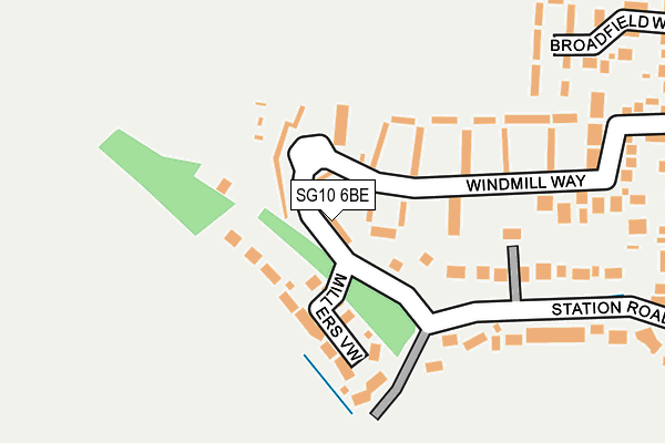 SG10 6BE map - OS OpenMap – Local (Ordnance Survey)