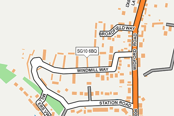 SG10 6BQ map - OS OpenMap – Local (Ordnance Survey)