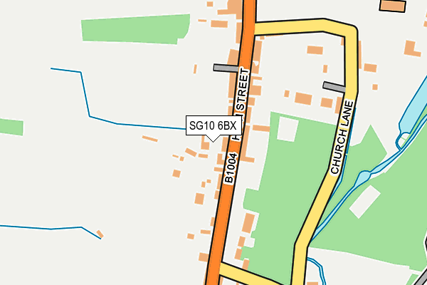 SG10 6BX map - OS OpenMap – Local (Ordnance Survey)