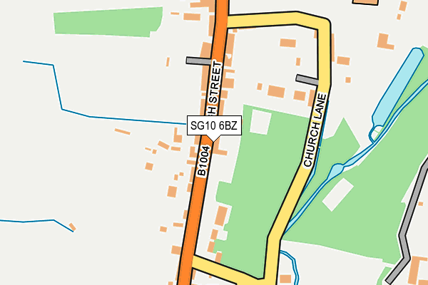 SG10 6BZ map - OS OpenMap – Local (Ordnance Survey)