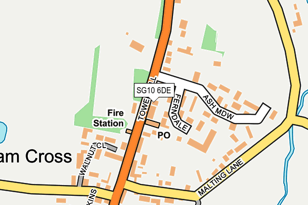 SG10 6DE map - OS OpenMap – Local (Ordnance Survey)