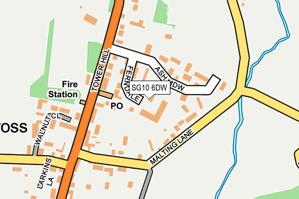 SG10 6DW map - OS OpenMap – Local (Ordnance Survey)