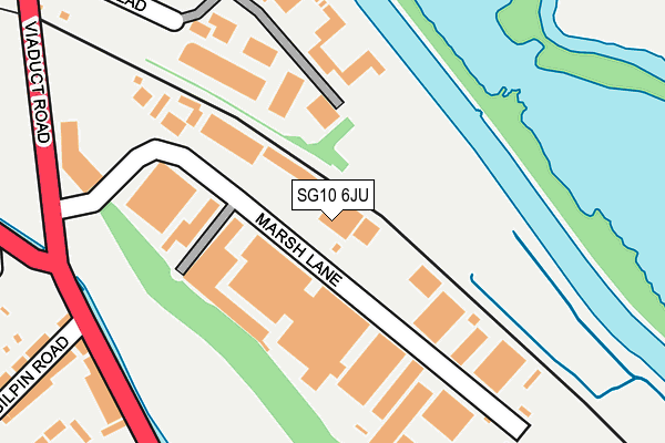 SG10 6JU map - OS OpenMap – Local (Ordnance Survey)