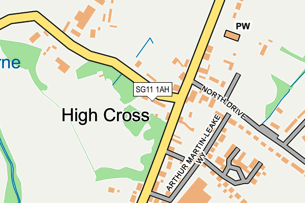 SG11 1AH map - OS OpenMap – Local (Ordnance Survey)