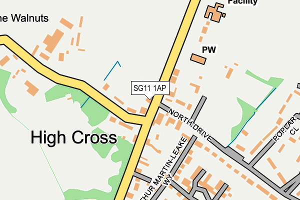 SG11 1AP map - OS OpenMap – Local (Ordnance Survey)