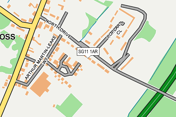 SG11 1AR map - OS OpenMap – Local (Ordnance Survey)