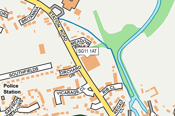 SG11 1AT map - OS OpenMap – Local (Ordnance Survey)