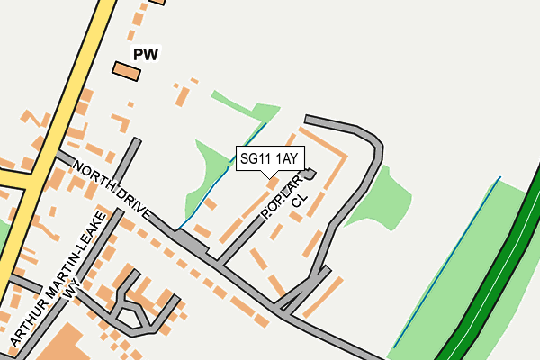 SG11 1AY map - OS OpenMap – Local (Ordnance Survey)