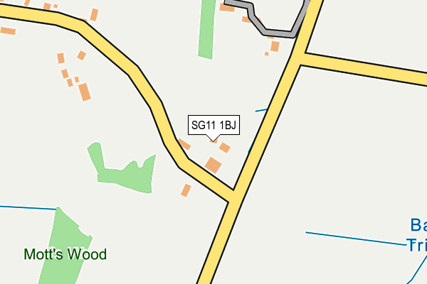 SG11 1BJ map - OS OpenMap – Local (Ordnance Survey)