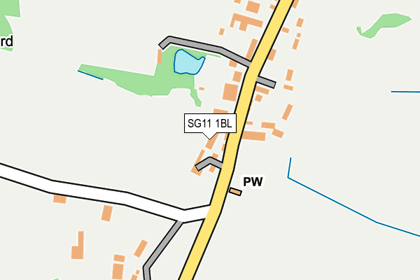 SG11 1BL map - OS OpenMap – Local (Ordnance Survey)