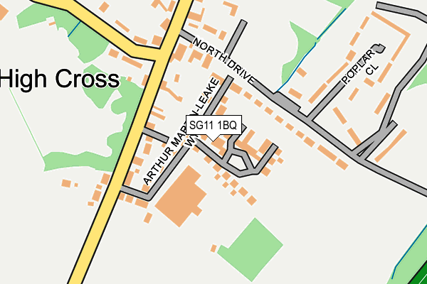 SG11 1BQ map - OS OpenMap – Local (Ordnance Survey)