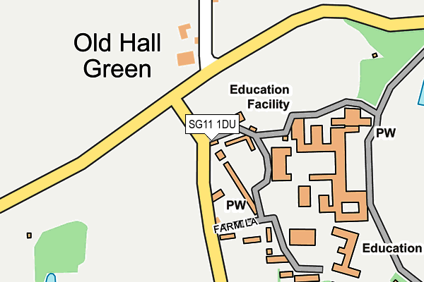 SG11 1DU map - OS OpenMap – Local (Ordnance Survey)