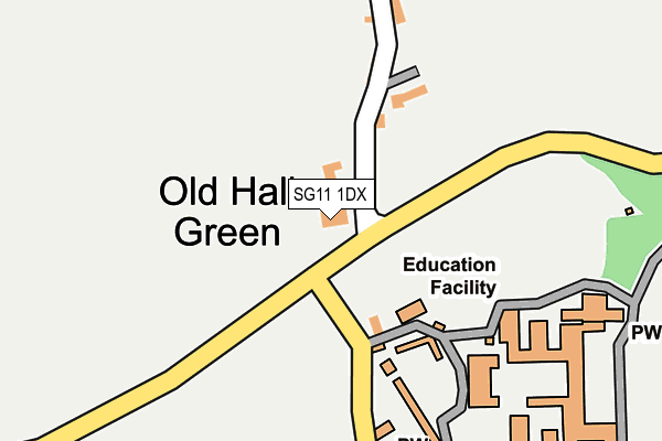 SG11 1DX map - OS OpenMap – Local (Ordnance Survey)