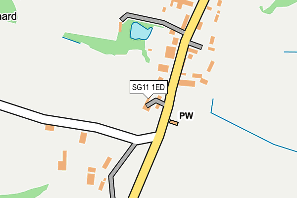 SG11 1ED map - OS OpenMap – Local (Ordnance Survey)