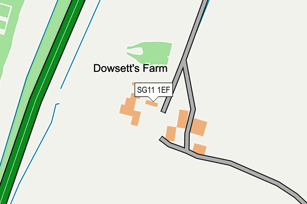 SG11 1EF map - OS OpenMap – Local (Ordnance Survey)