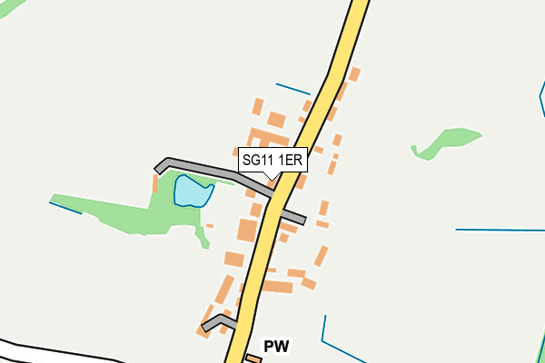 SG11 1ER map - OS OpenMap – Local (Ordnance Survey)