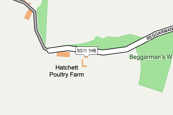 SG11 1HB map - OS OpenMap – Local (Ordnance Survey)