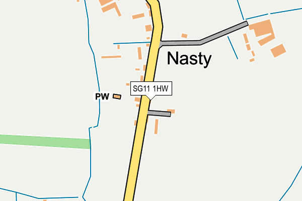 SG11 1HW map - OS OpenMap – Local (Ordnance Survey)