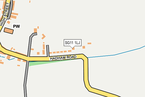 SG11 1LJ map - OS OpenMap – Local (Ordnance Survey)