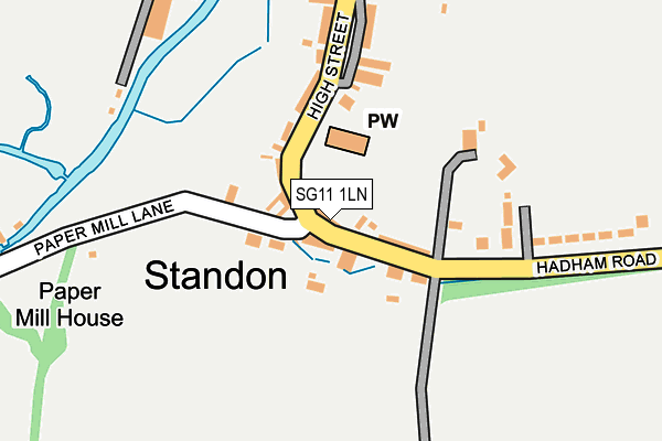 SG11 1LN map - OS OpenMap – Local (Ordnance Survey)