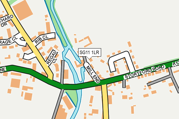 SG11 1LR map - OS OpenMap – Local (Ordnance Survey)