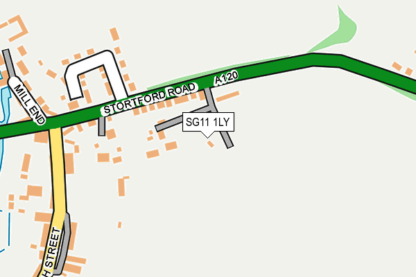 SG11 1LY map - OS OpenMap – Local (Ordnance Survey)
