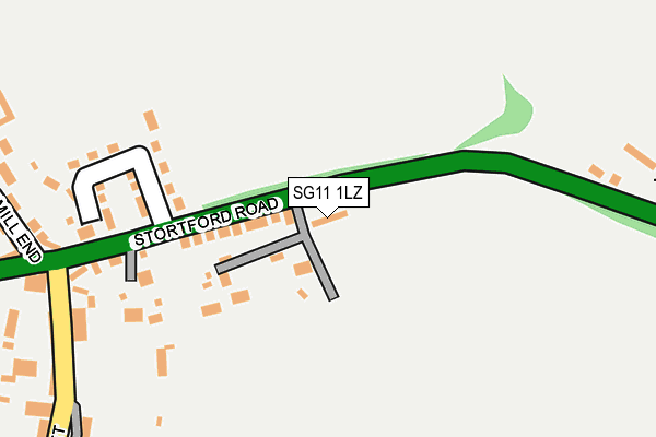 SG11 1LZ map - OS OpenMap – Local (Ordnance Survey)