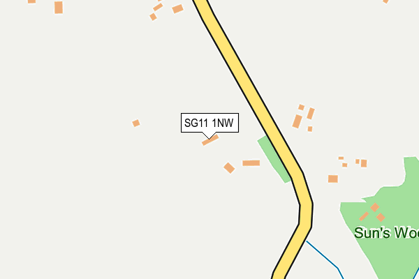 SG11 1NW map - OS OpenMap – Local (Ordnance Survey)