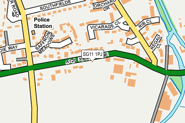 SG11 1PJ map - OS OpenMap – Local (Ordnance Survey)