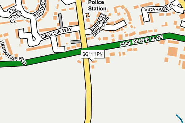 SG11 1PN map - OS OpenMap – Local (Ordnance Survey)
