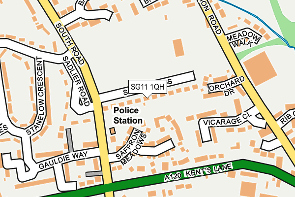 SG11 1QH map - OS OpenMap – Local (Ordnance Survey)