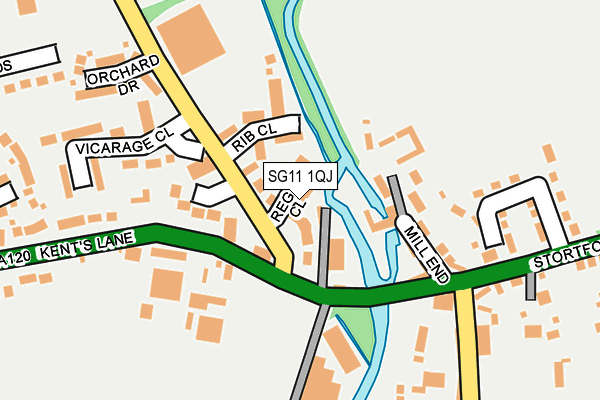 SG11 1QJ map - OS OpenMap – Local (Ordnance Survey)