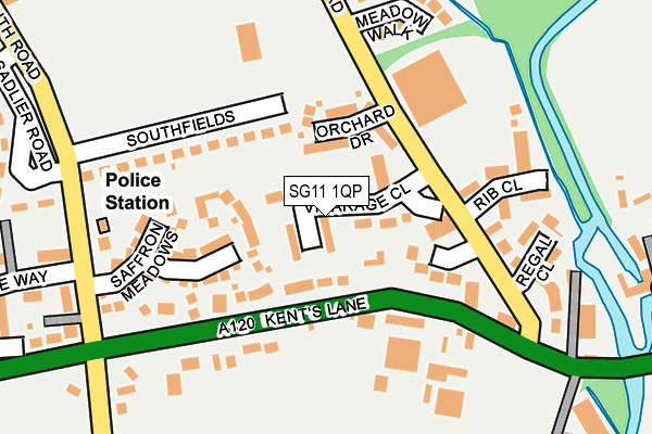 SG11 1QP map - OS OpenMap – Local (Ordnance Survey)