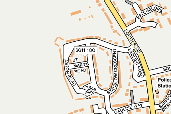 SG11 1QQ map - OS OpenMap – Local (Ordnance Survey)